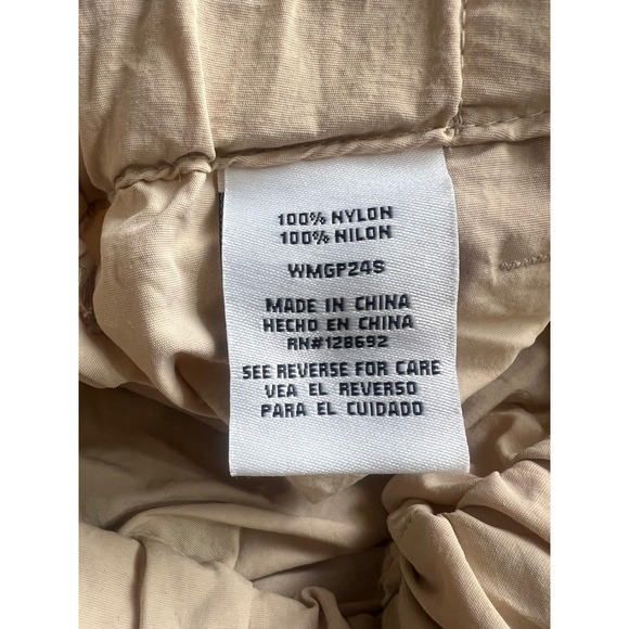 Madden NYC Tan Nylon Cargo Pants Joggers XXL Wide Leg Drawstring Bungee Hem - Picture 8 of 9